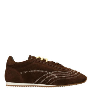 suède sneakers donkerbruin
