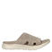 Skechers Go Walk Flex slippers met strass steentjes taupe