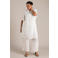 Yest Curve straight high waist broek broderie wit