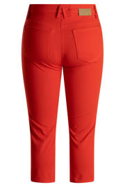thumbnail: Yest Curve slim regular waist cropped broek rood