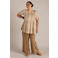 Yest Curve gestreepte tuniektop taupe