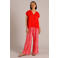Yest top met linnen rood