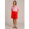 Yest regular waist casual short met linnen rood