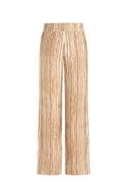 thumbnail: Yest high waist gestreepte broek taupe