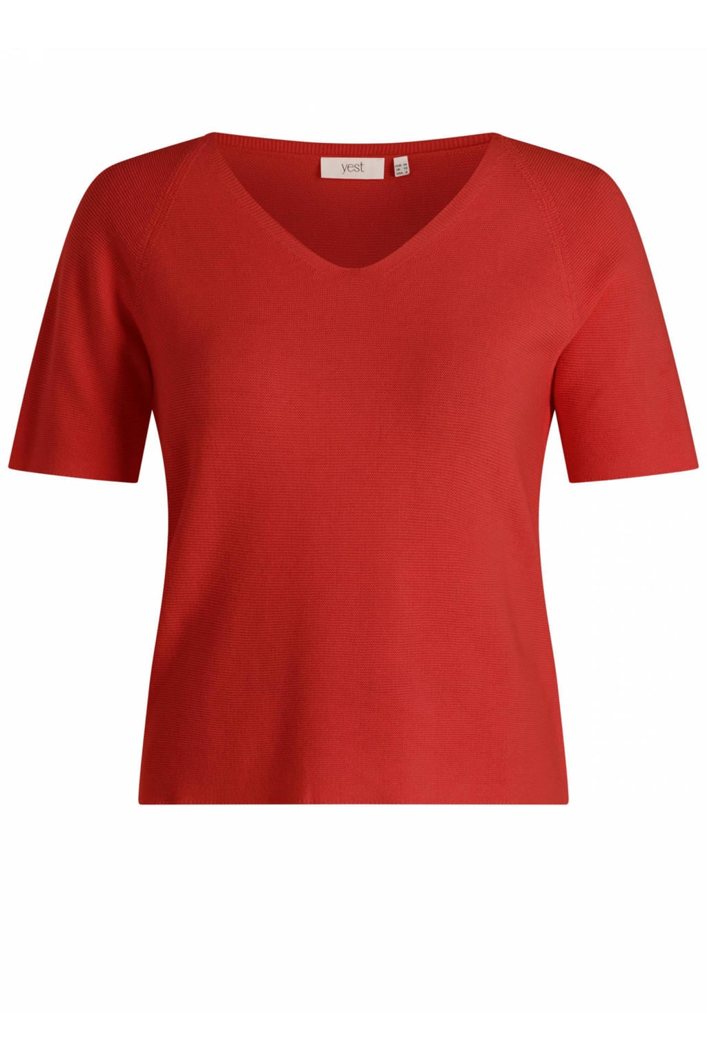 Yest fijn gebreide top rood