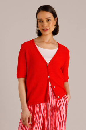 gebreid vest rood