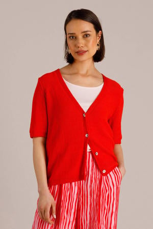 gebreid vest rood