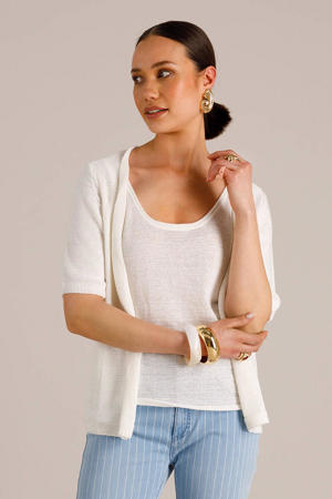 gebreid vest ecru