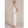 Yest wide leg regular waist broek broderie ecru