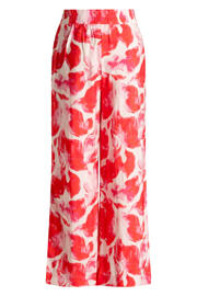 thumbnail: Yest Curve regular waist gebloemde casual broek rood