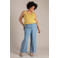 Yest Curve wide leg high waist broek light blue denim