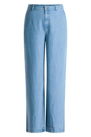 thumbnail: Yest Curve wide leg high waist broek light blue denim