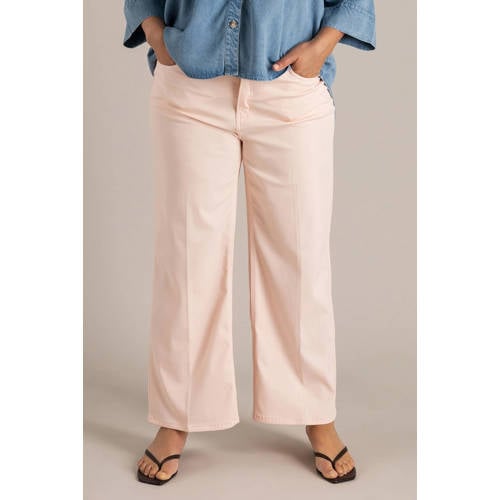 Yest Curve bootcut high waist broek lichtroze
