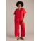 Yest Curve straight high waist broek rood