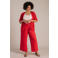 Yest Curve vest fijn gebreid rood