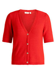 thumbnail: Yest Curve vest fijn gebreid rood