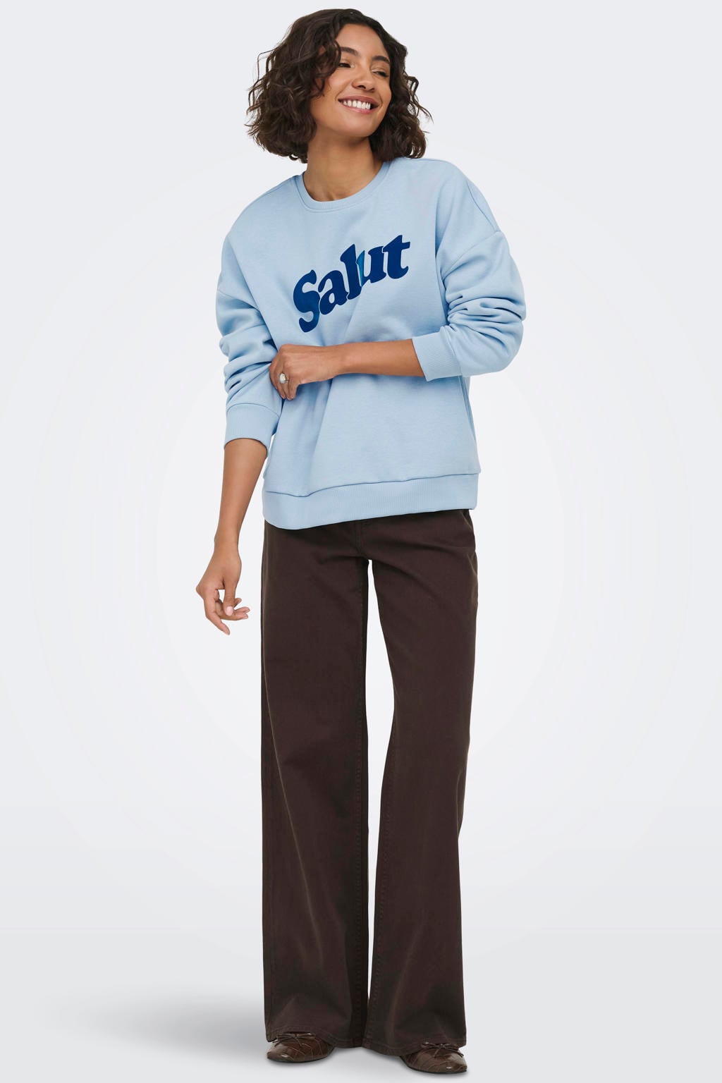 ONLY sweater met tekst - lichtblauw