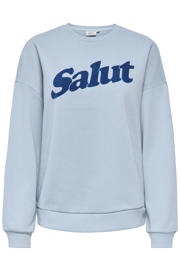 thumbnail: ONLY sweater met tekst - lichtblauw