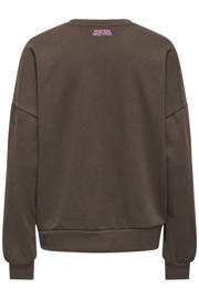 thumbnail: ONLY sweater met tekst - bruin