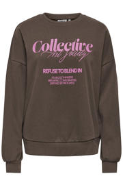 thumbnail: ONLY sweater met tekst - bruin
