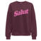ONLY sweater met tekst - donkerpaars