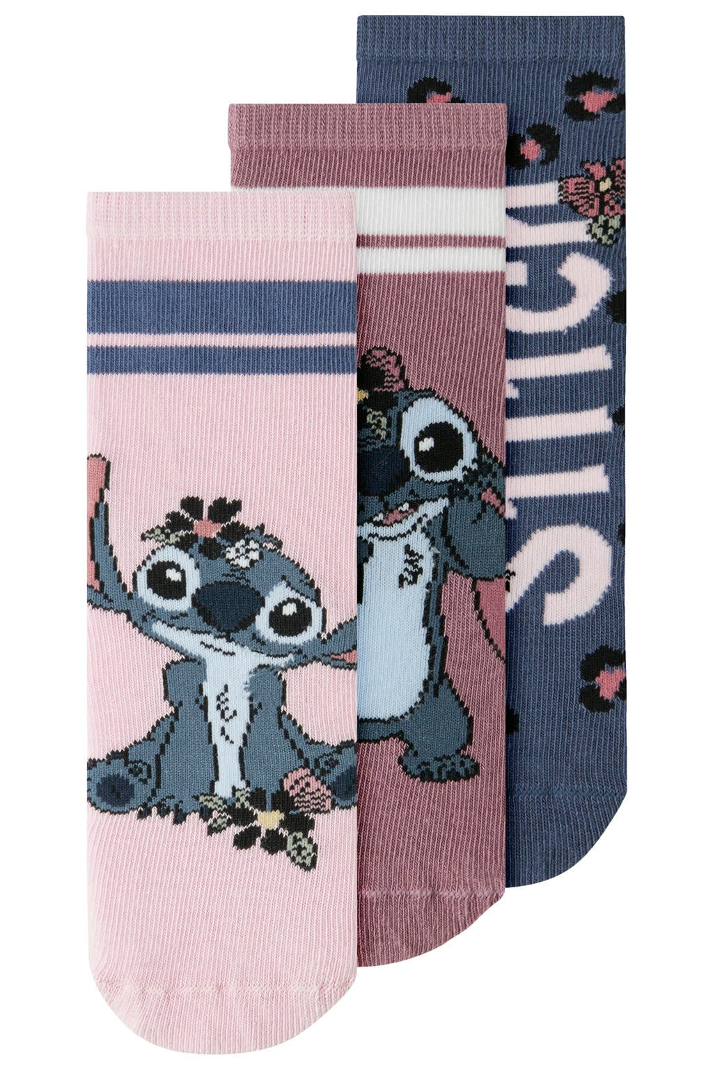 NAME IT MINI Lilo & Stitch sokken (set van 3)