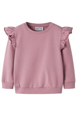 sweater met ruches - lila