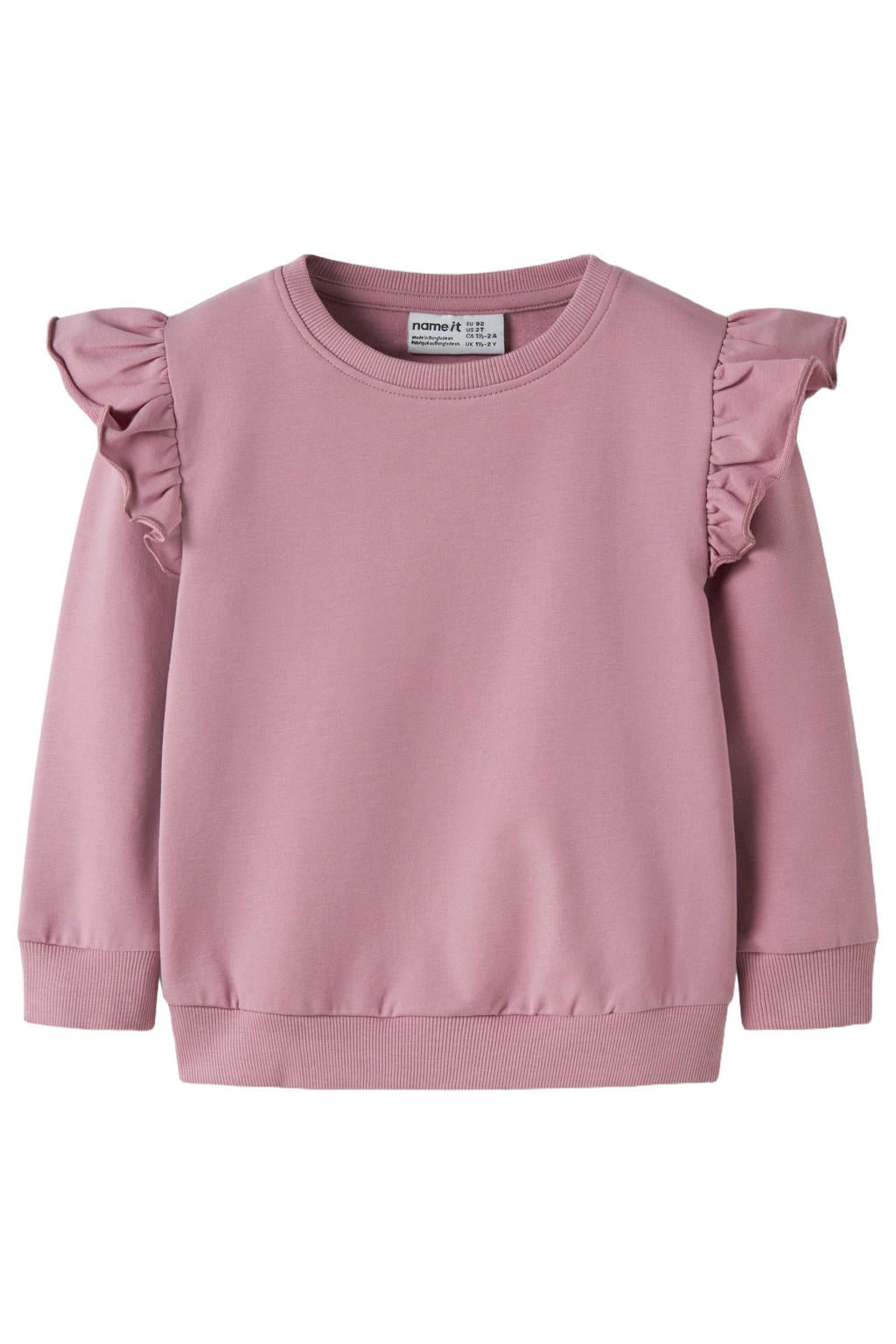 NAME IT MINI sweater met ruches - lila