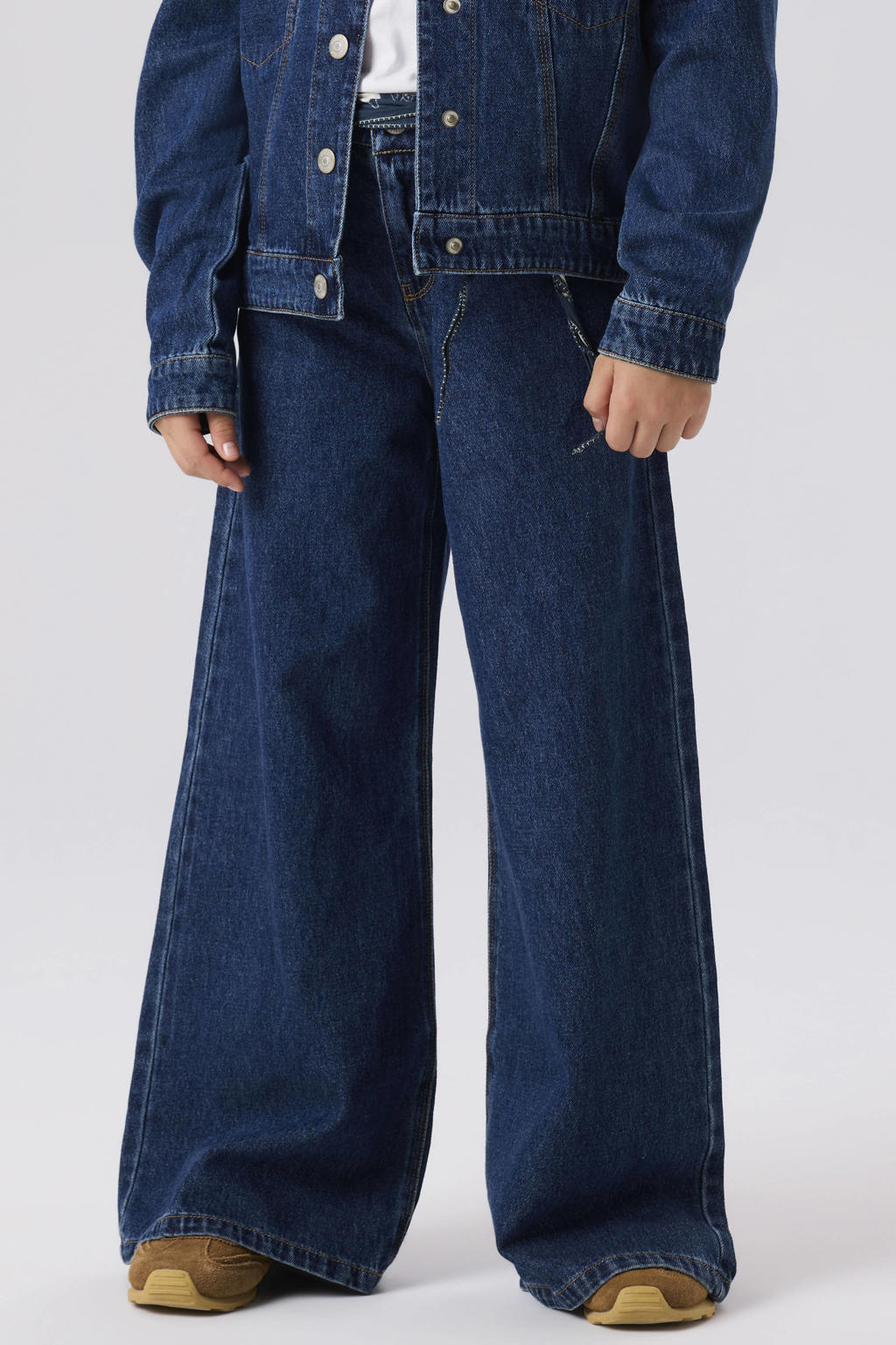 NAME IT KIDS NKFBELLA wide leg jeans dark blue denim