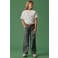 NAME IT KIDS wide leg casual broek met panterprint - grijs