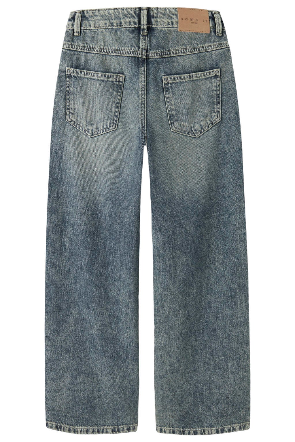 NAME IT KIDS NKFROSE wide leg ripped jeans met slijtage - mediumblauw