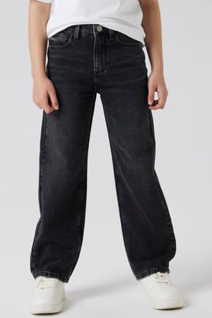 NKFROSE regular waist straight leg jeans - zwart