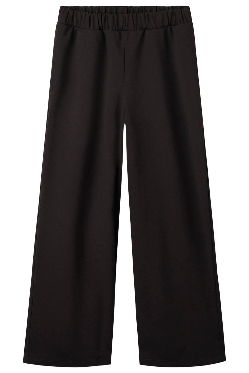 Donkerblauwe meisjes NAME IT KIDS wide leg regular casual broek met effen