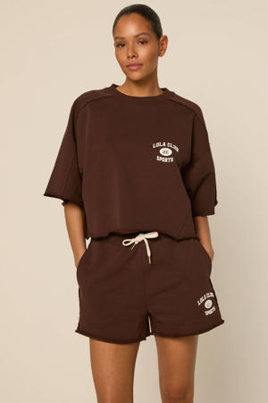 sweatshort Anine donkerbruin