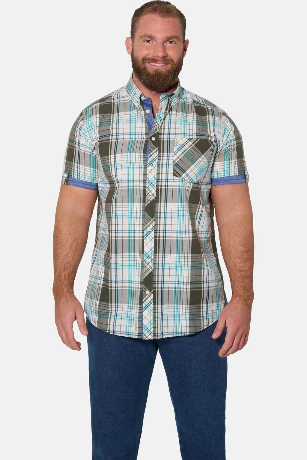 Jan Vanderstorm +FIT Collectie casual overhemd olijfgroen