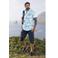 Jan Vanderstorm +FIT Collectie regular casual overhemd turquoise