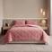 NOUS Living wasbaar dekbed velvet en teddy- Donkerroze