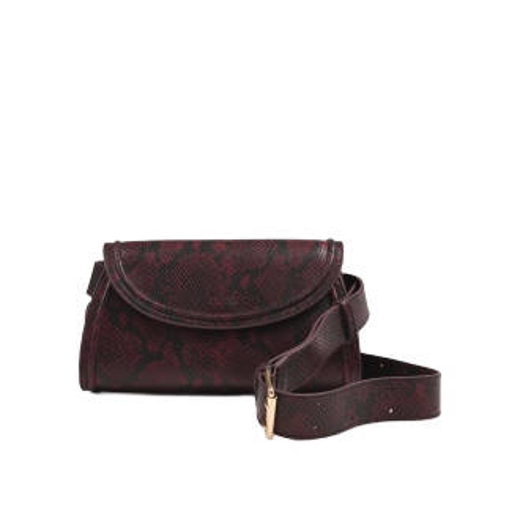 BRONX leren crossbody tas Noem-ii bordeauxrood