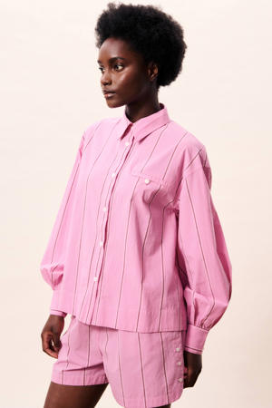 gestreepte blouse roze