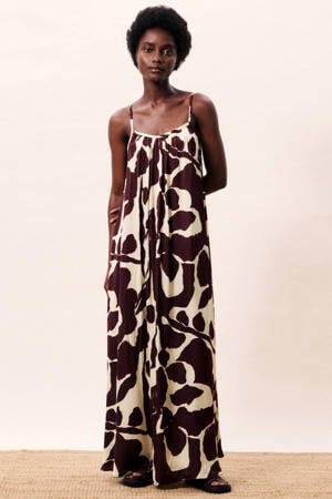 maxi jurk bruin