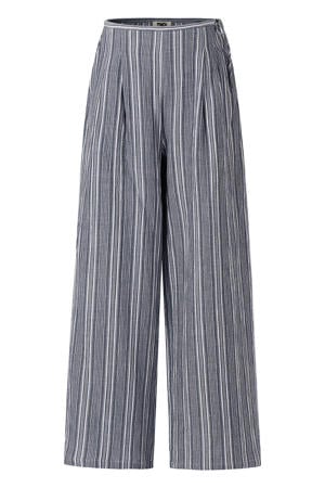 high waist broek blauw