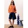 FRNCH high waist dark blue denim