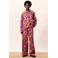 FRNCH wide leg high waist gebloemde broek roze