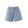 FRNCH high waist denim short light blue denim