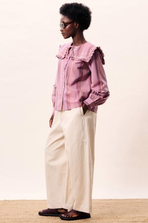 gestreepte blouse paars