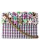 Kurt Geiger geruite crossbody tas Kensington met strass paars/lichtblauw