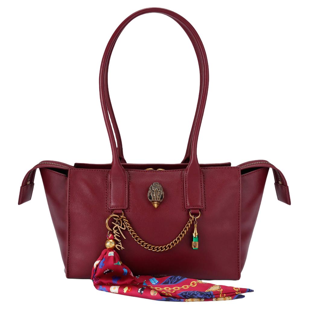 Kurt Geiger leren schoudertas Sloane bordeauxrood
