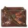 Kurt Geiger leren crossbody tas Shoreditch met slangenprint donkerbruin