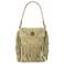 Kurt Geiger suède schoudertas Oxford met franjes beige