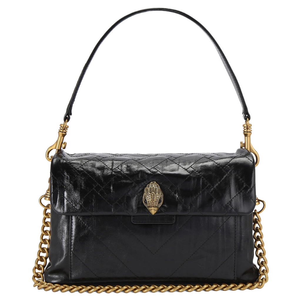 Kurt Geiger leren schoudertas Celia zwart